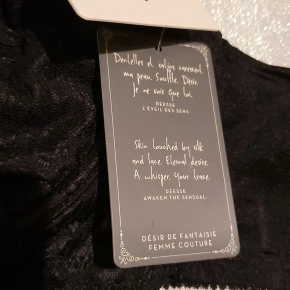 Déesse Lingerie by 'Femme Couture' Underwire Balconette Full BRA NEW BLACK Plus - Picture 8 of 16